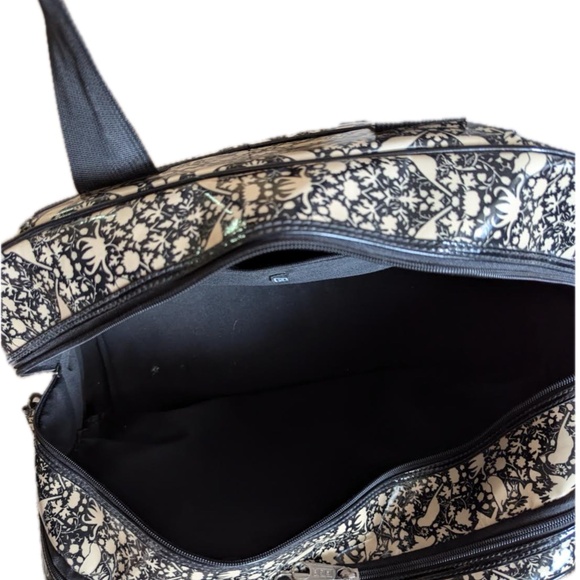 misako weekender bag black beige birds - Picture 4 of 6